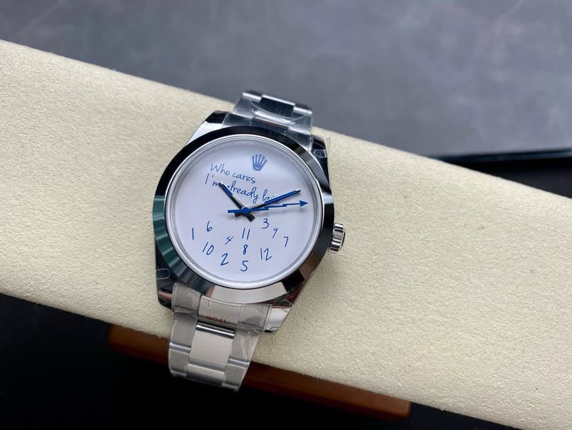 Who cares white dial watch