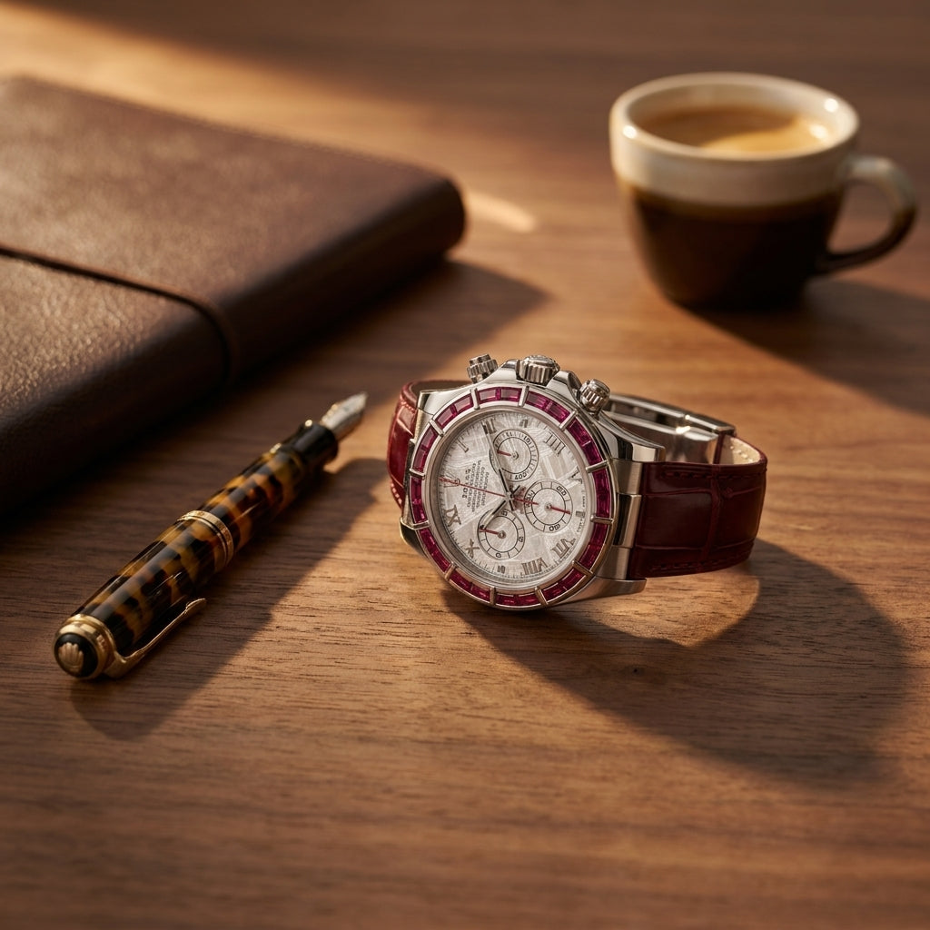 Ruby crystal super quality — on-wrist detail