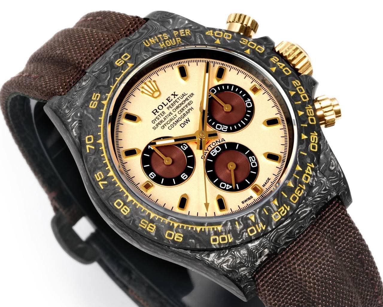 Brown carbon fiber watch ultra quality
