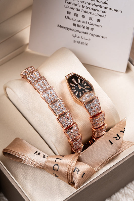 Ultra quality diamond rose gold watch