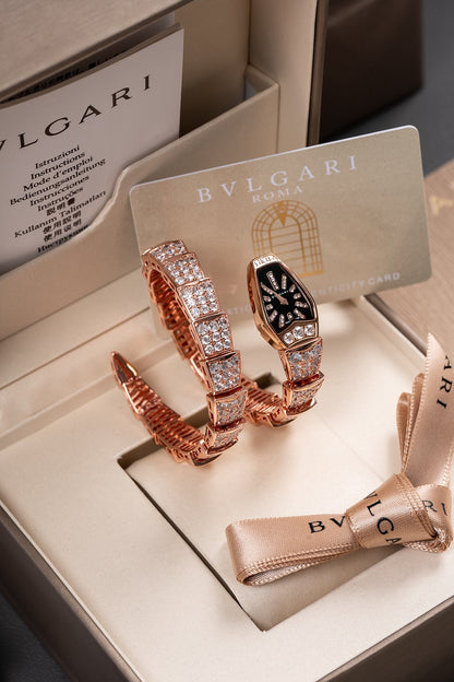 Ultra quality diamond rose gold watch