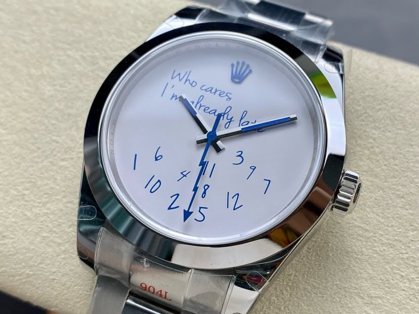 Who cares white dial watch