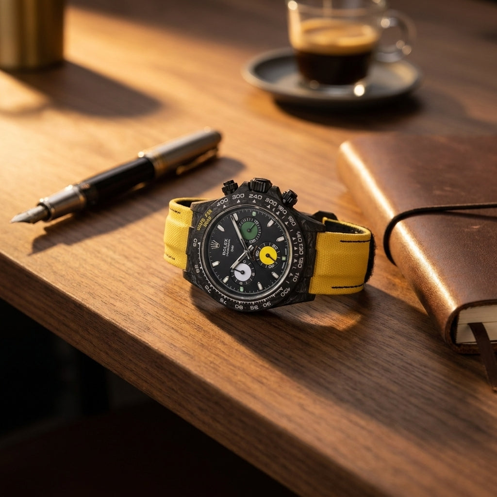 Carbon fiber Ultra Quality Watch — on-wrist detail