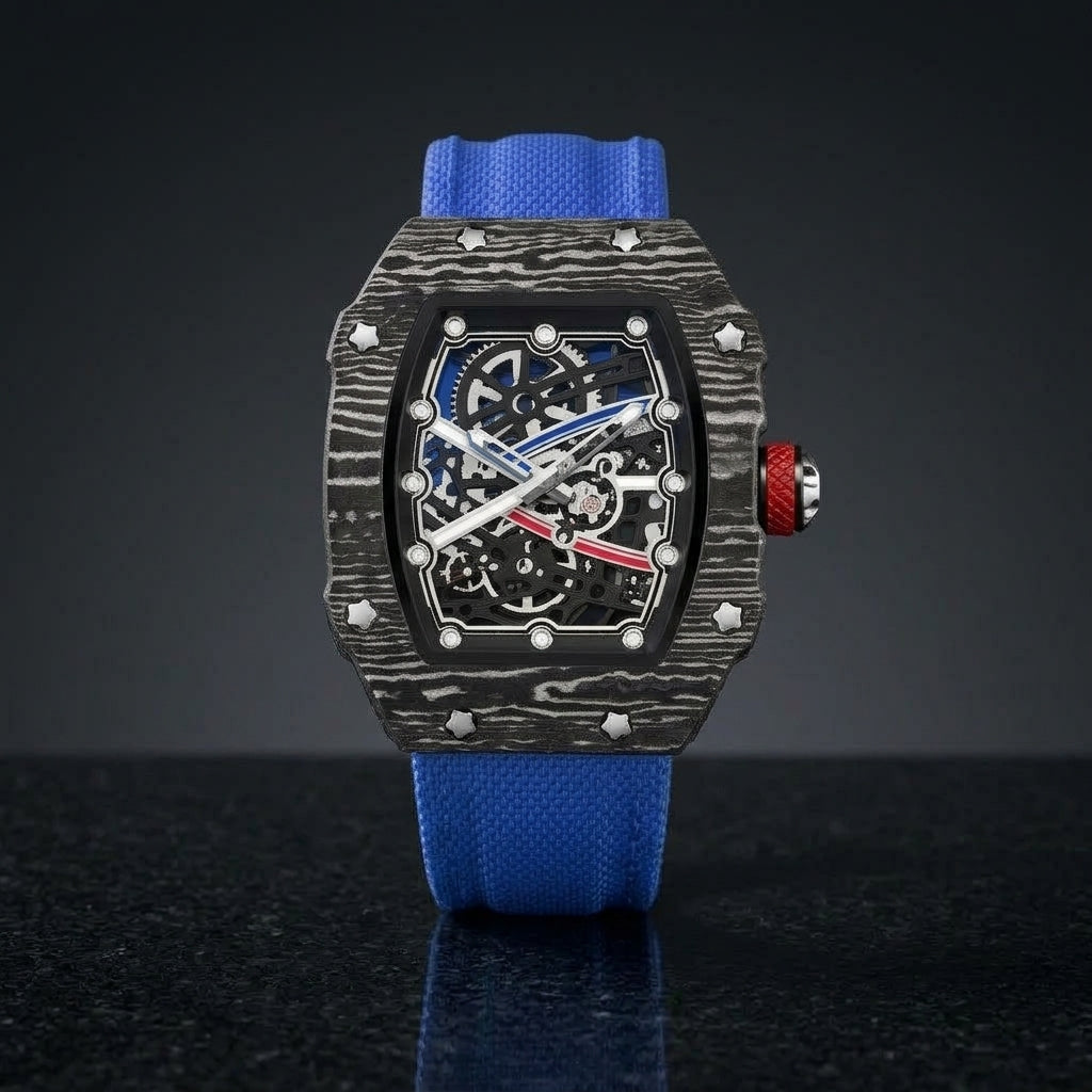 Studio photograph of the Le Monaco on black granite