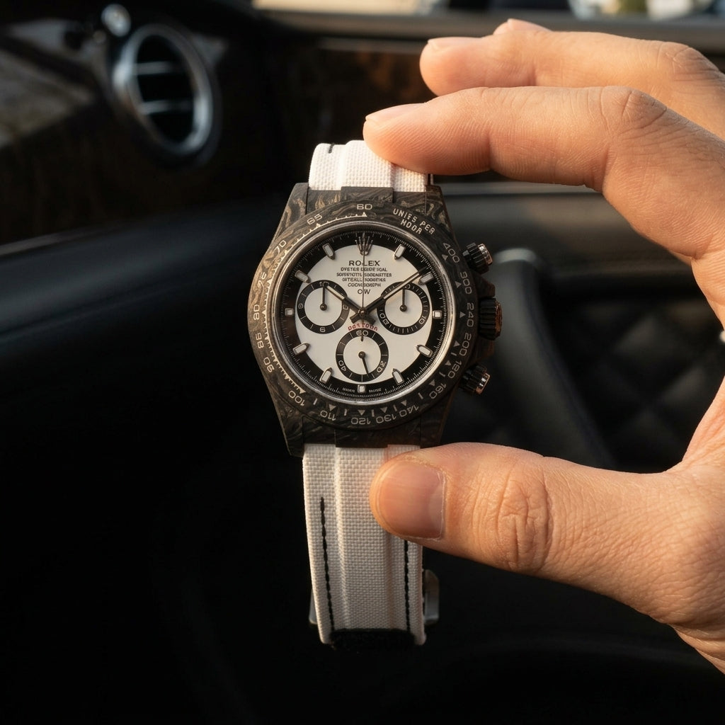 Rolie Luxury Forged Carbon Fiber Super Quality — dial close-up