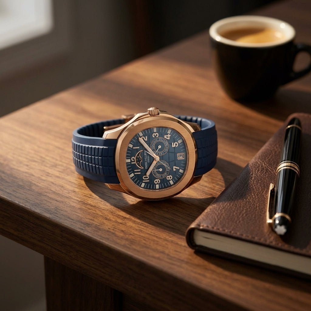 Patek moon phase ultra quality — on-wrist detail