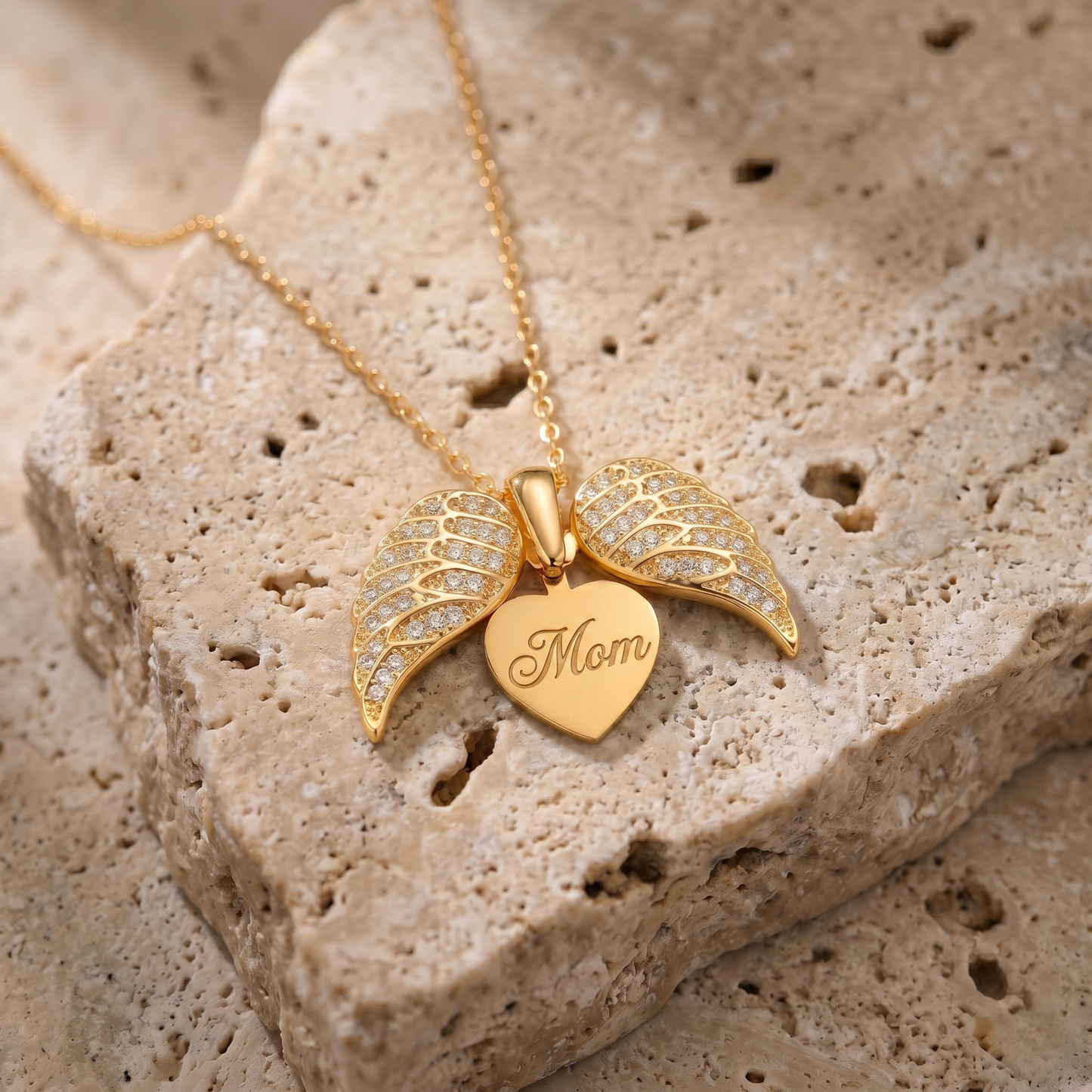 925 Silver Personalized Custom Angel Wings Name Necklace