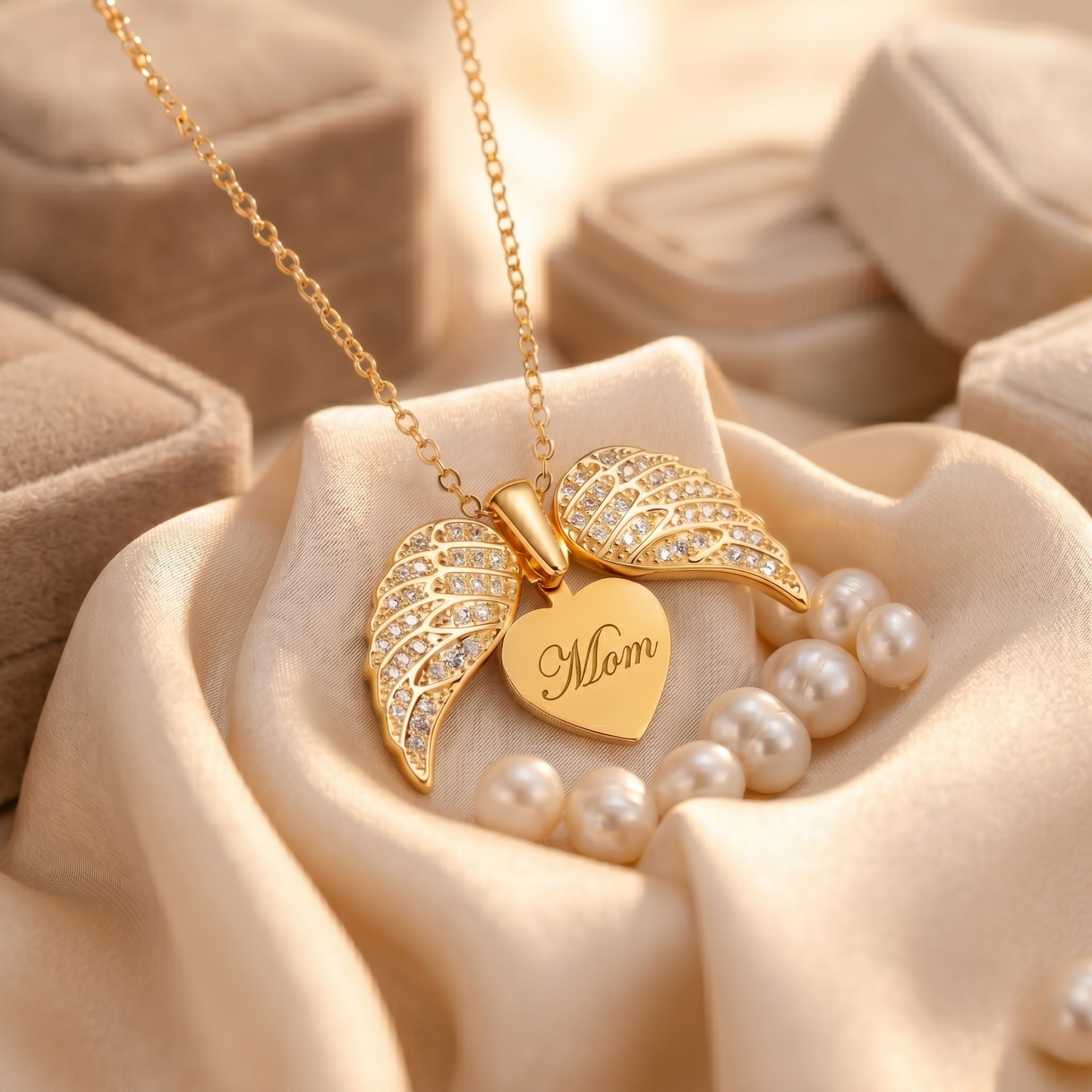 925 Silver Personalized Custom Angel Wings Name Necklace