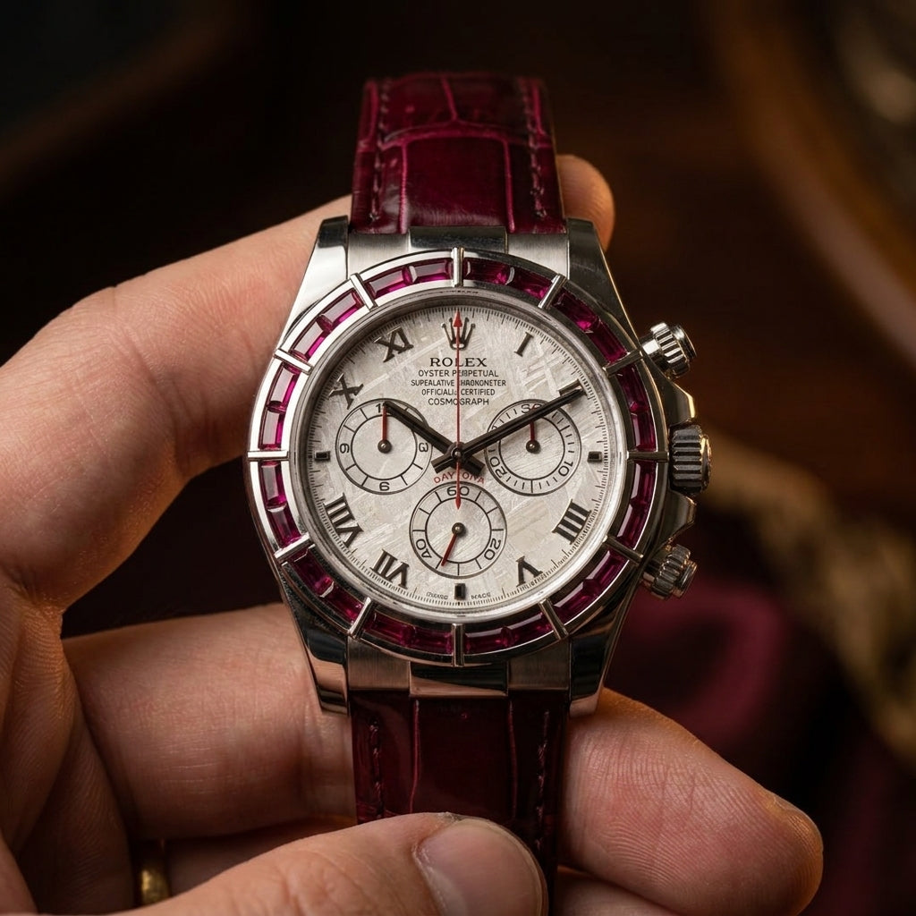 Ruby crystal super quality — dial close-up