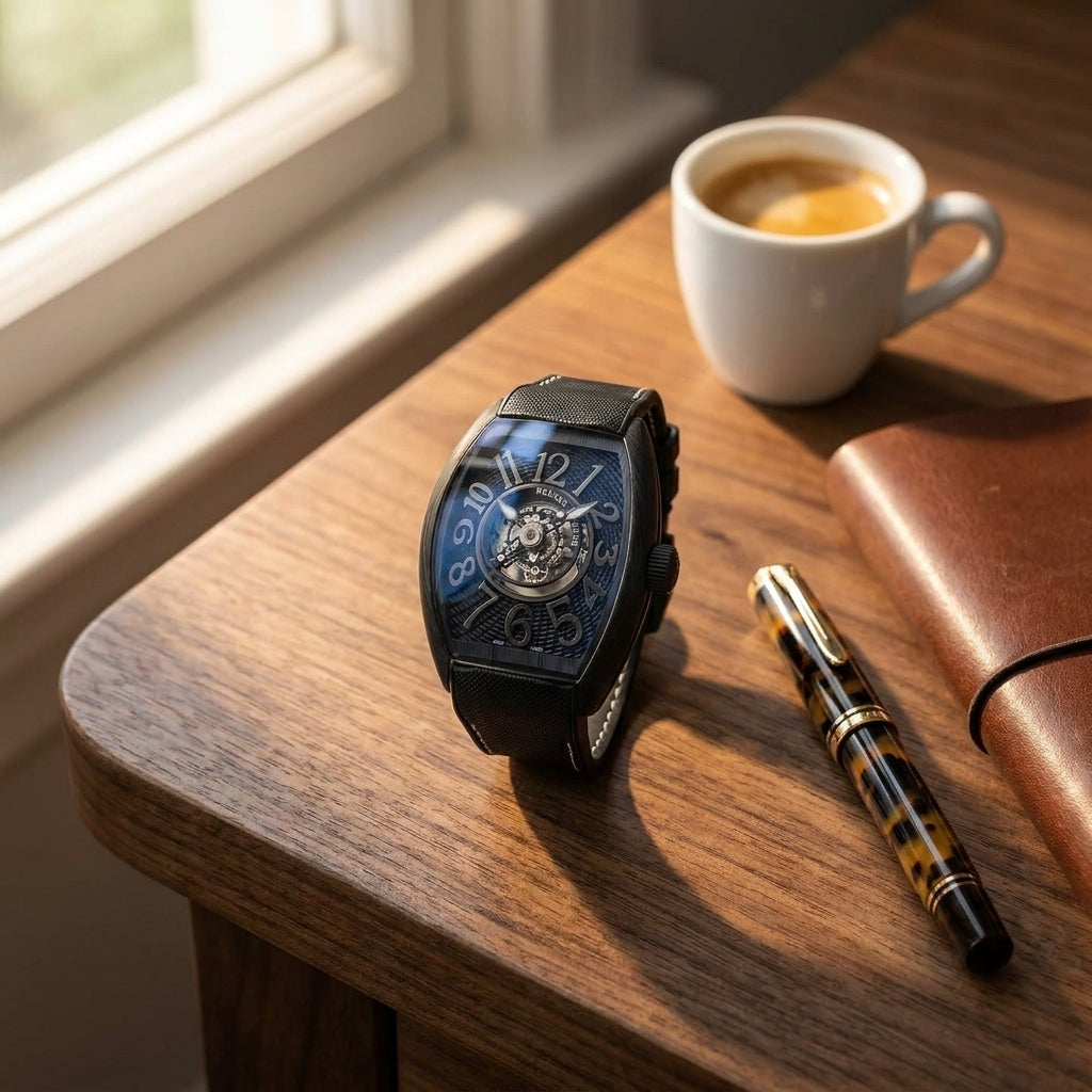 Tourbilion watch ultra quality — on-wrist detail